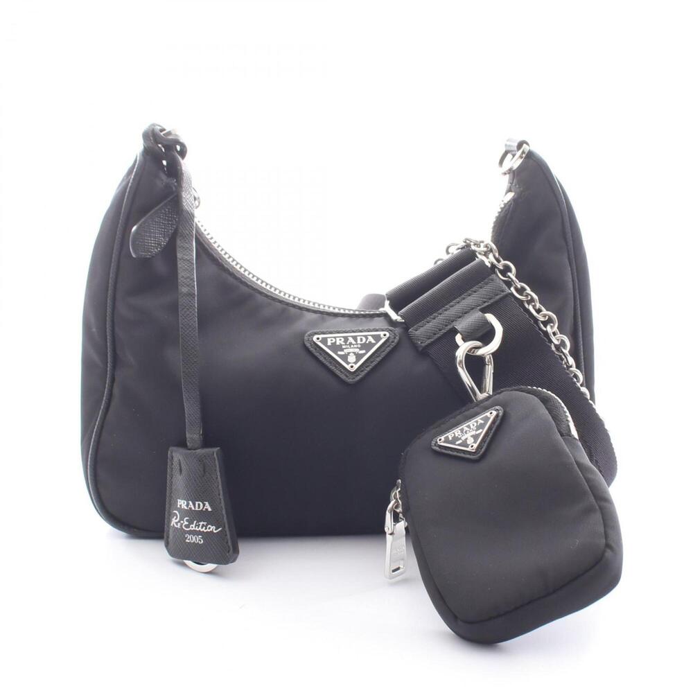 Prada Re-Edition 2005 2-Way Shoulder Bag/Handbag, Nylon & Saffiano Leather, W...